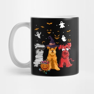 Funny Three Schnauzer Halloween Gift Shirt Mug